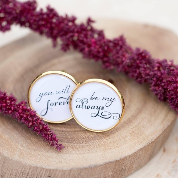 New Handmade Men's Cuff Links Valentines or Groom - Picture 2 of 5